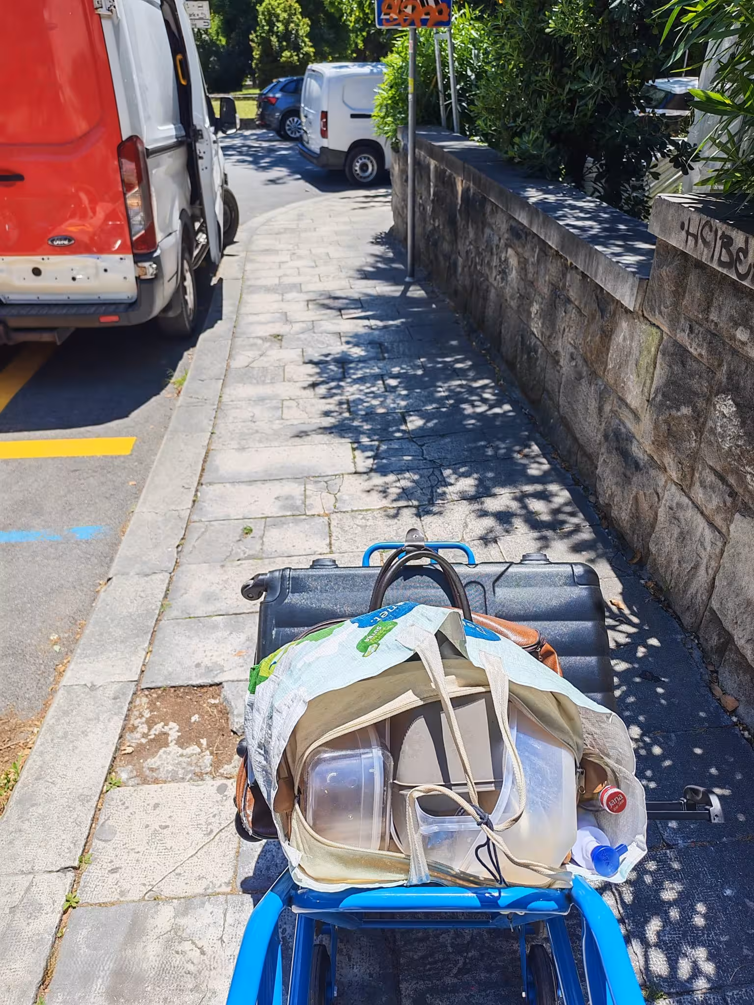 Transportna kolica i roba tijekom selidbe